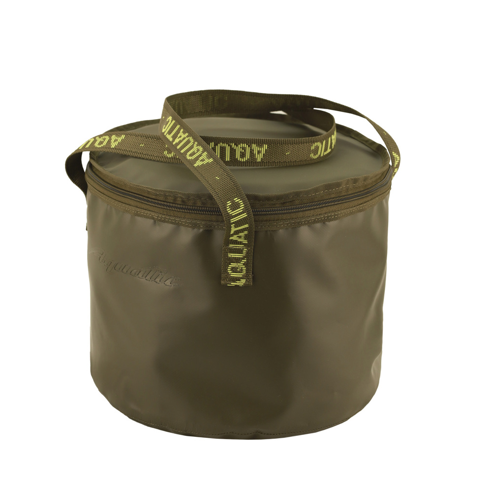 Ведро Aquatic В-05Х для замешивания корма герметичное с крышкой хаки - фото 1