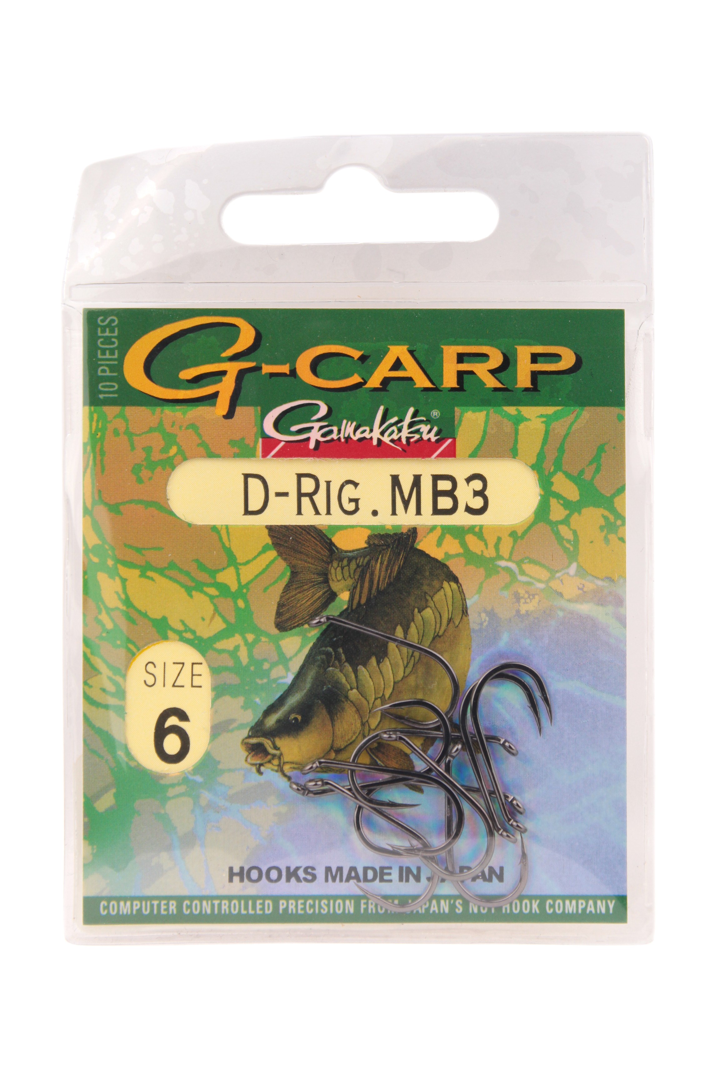 Крючок Gamakatsu G-Carp D-rig MB3 Hook №6 уп.10шт - фото 1