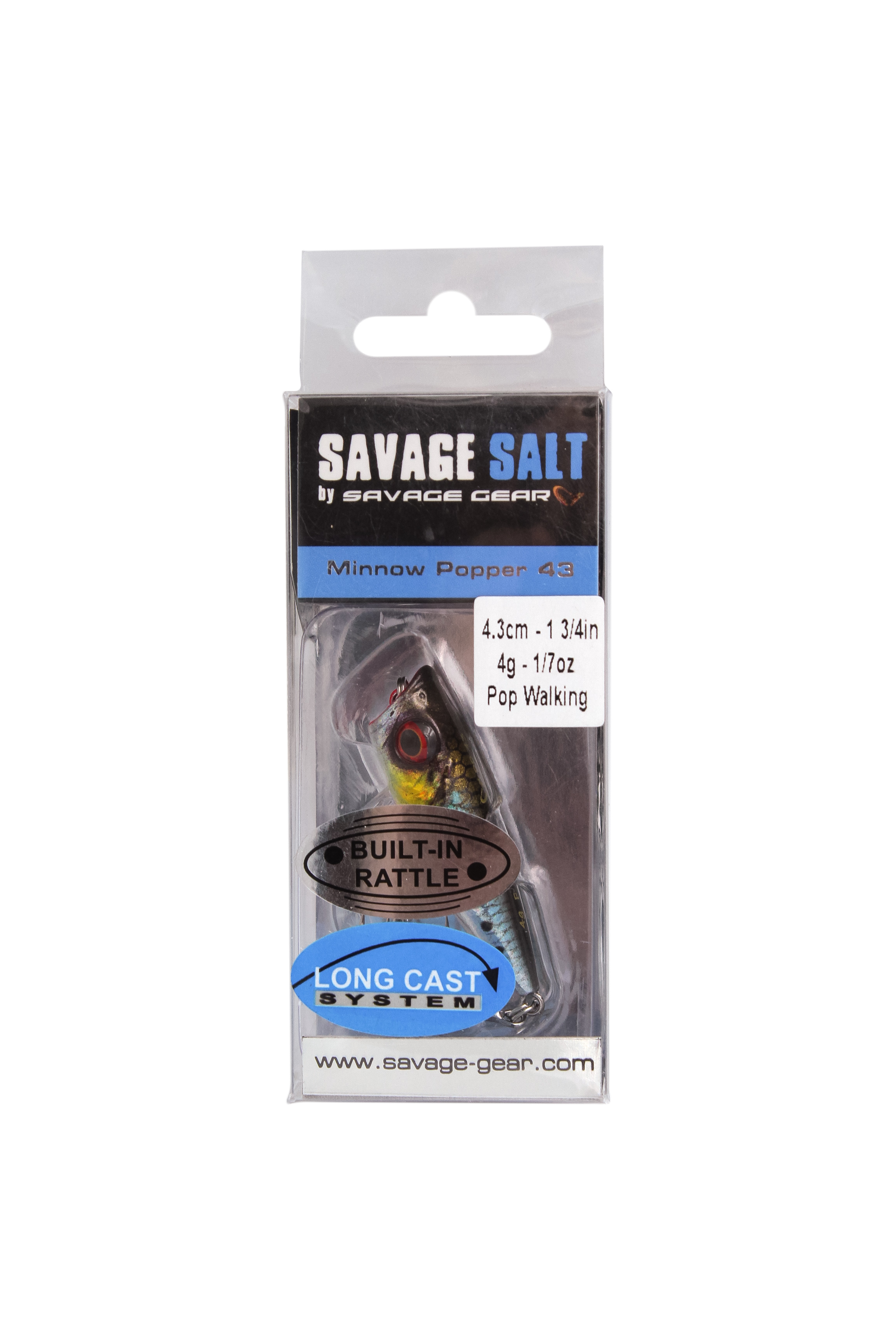 Воблер Savage Gear 3D minnow popper 4,3см 4гр  F sardine PHP - фото 1