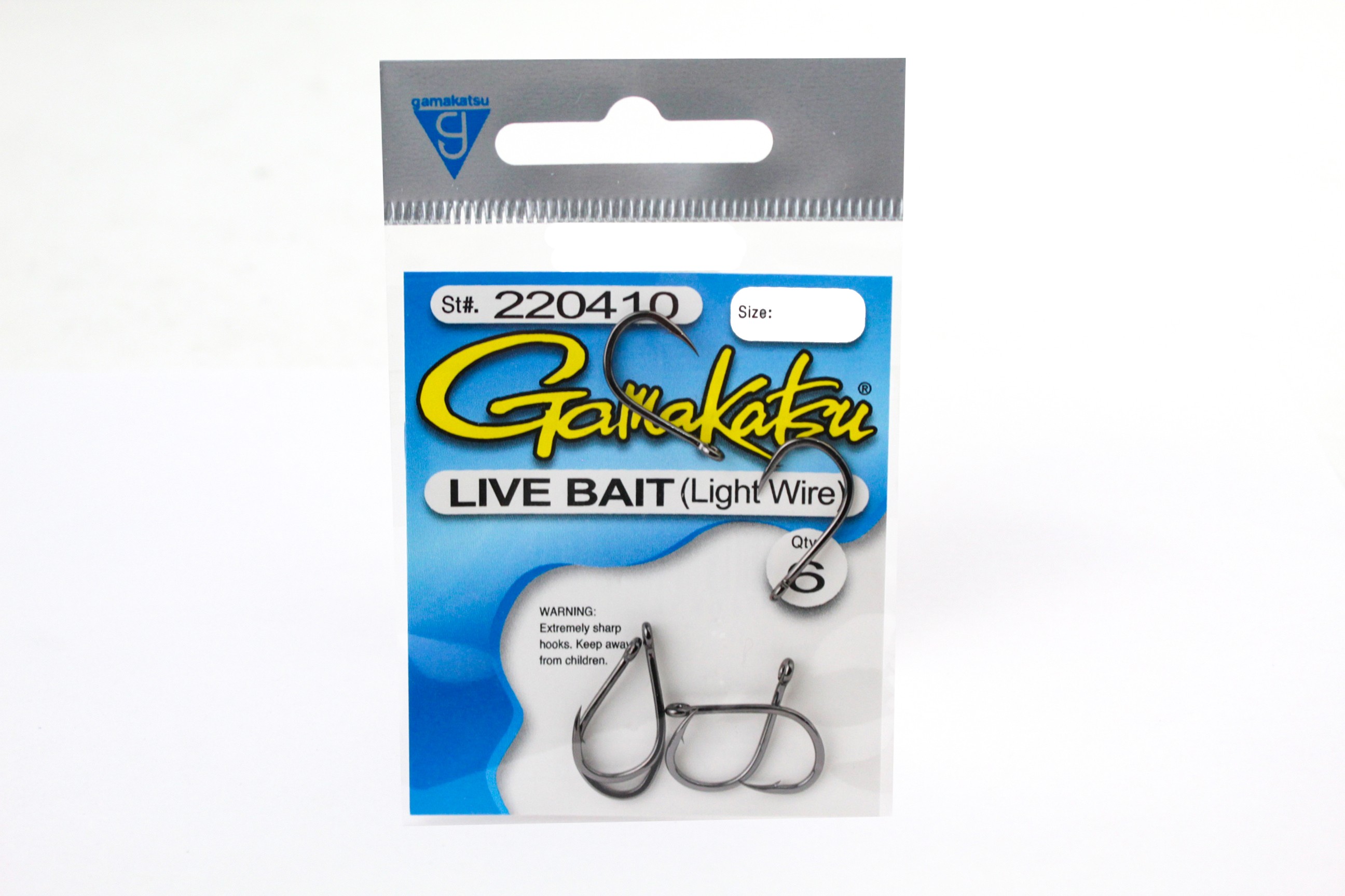 Крючок Gamakatsu SW Live bait light wire black №1 - фото 1