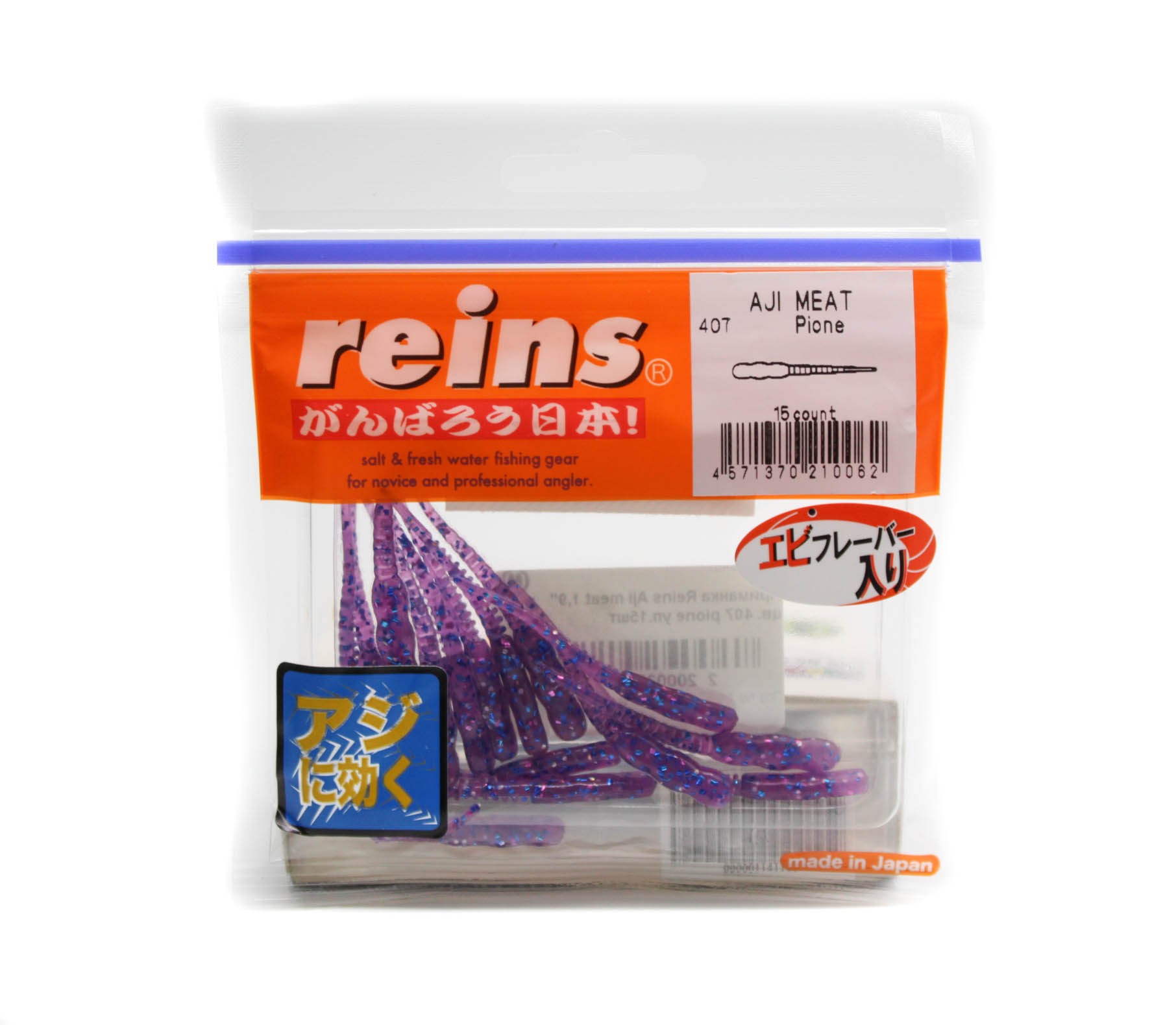 МП Силиконовая приманка REINS AJI MEAT 1.9" Цв. 407-Pione 15 шт. пач - фото 1