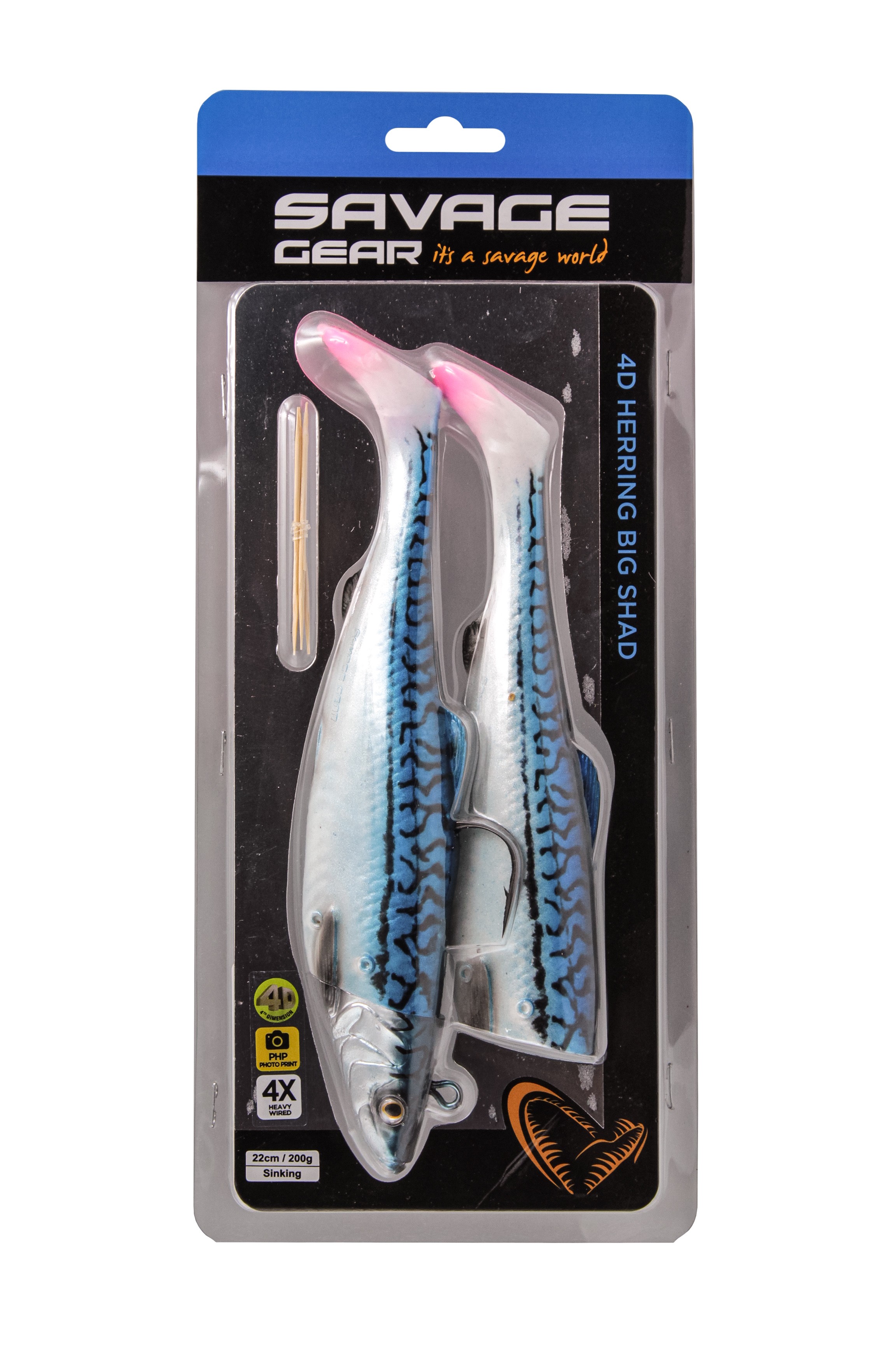 Приманка Savage Gear 4D Herring big shad 22см 200гр mackerel PHP 2+1pcs - фото 1