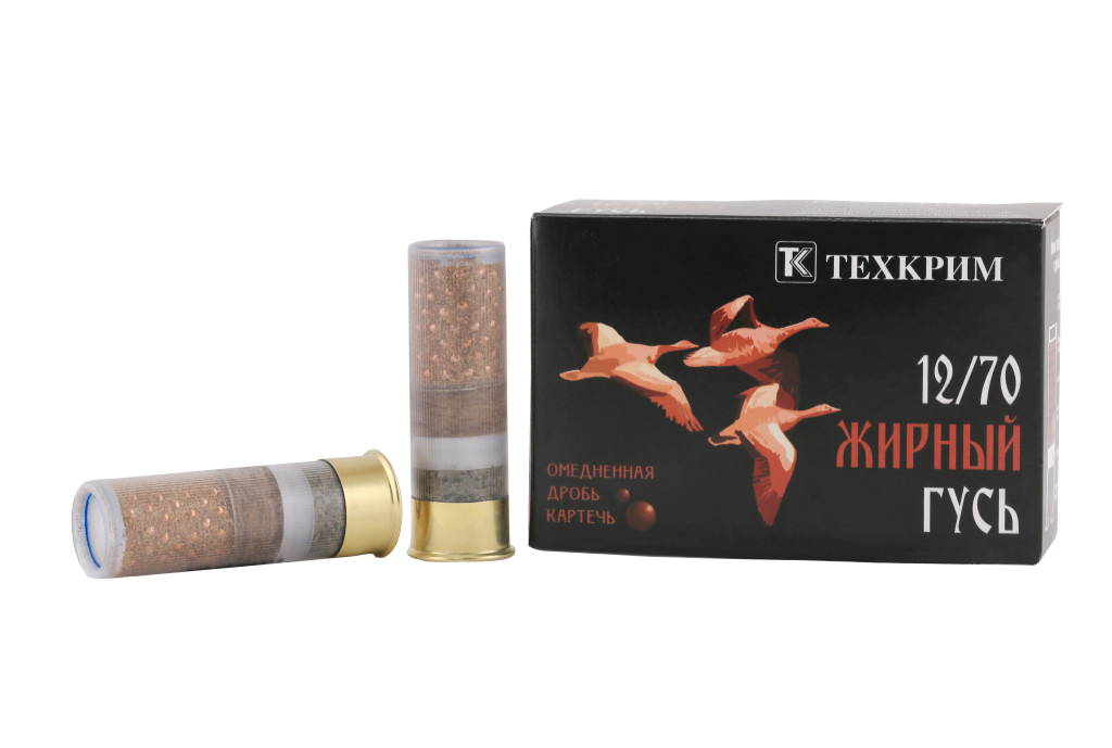 Патрон 12x70 Техкрим 1 жирный гусь - фото 1