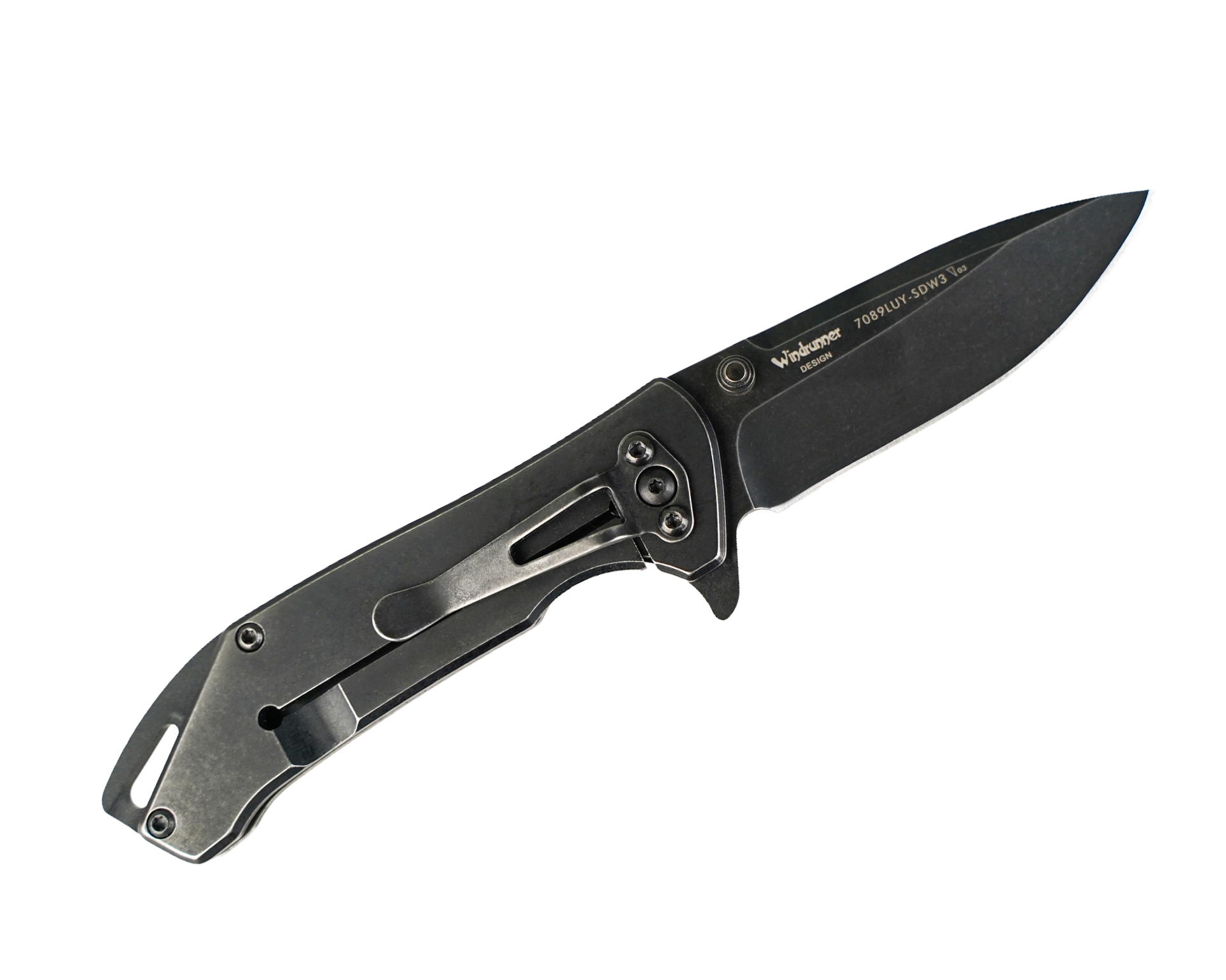 Нож Sanrenmu 7089LUY-SDW3 складной сталь 12C27 рукоять 420 Steel - фото 1
