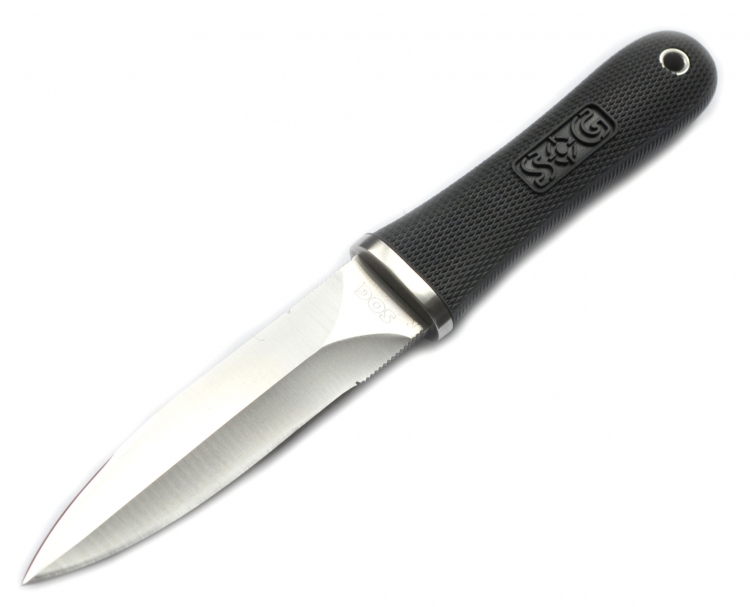Нож SOG Pentagon фикс. клинок сталь AUS8 рукоять кратон - фото 1