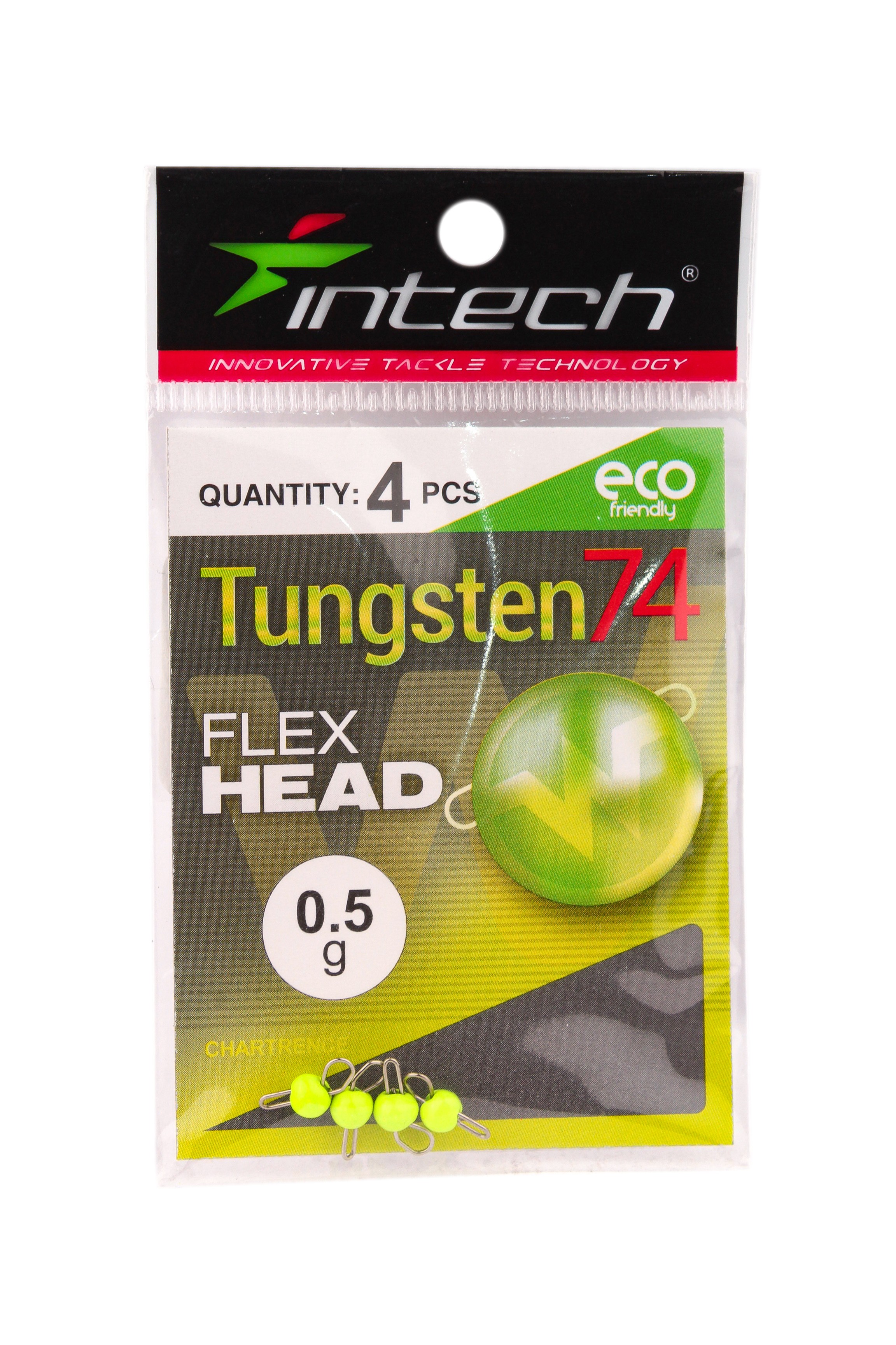 Груз Intech Tungsten 74 gloss chartreuse 0,5гр 4шт - фото 1