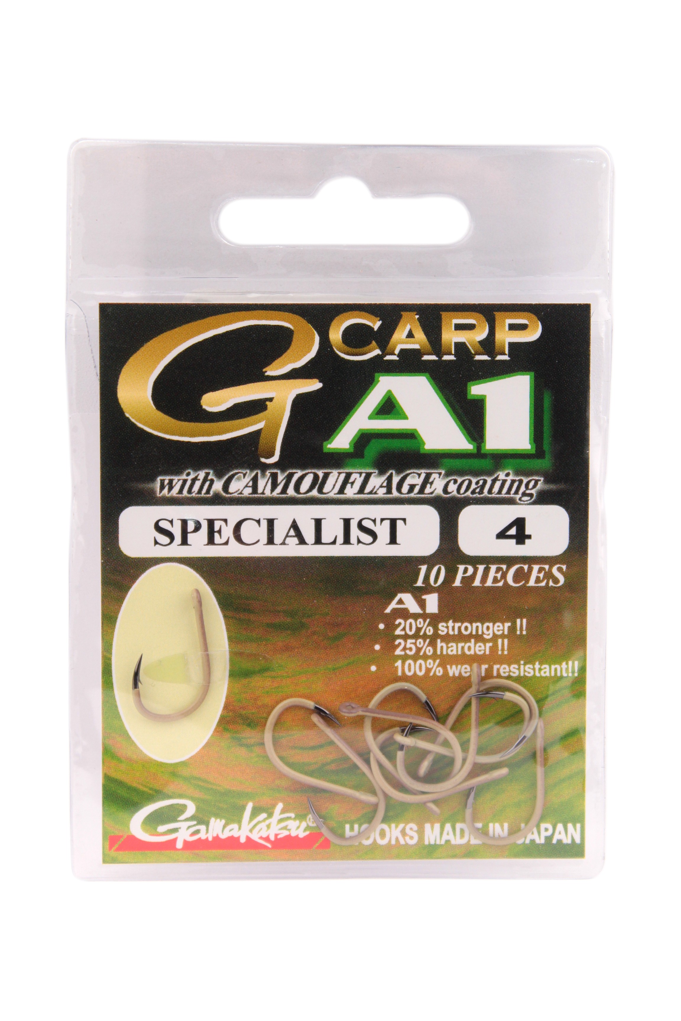 Крючок Gamakatsu G-Carp A1 specialist camou S №4 - фото 1