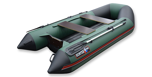 Лодка Хантер 290 ЛКА НДНД зелено-черный - фото 1