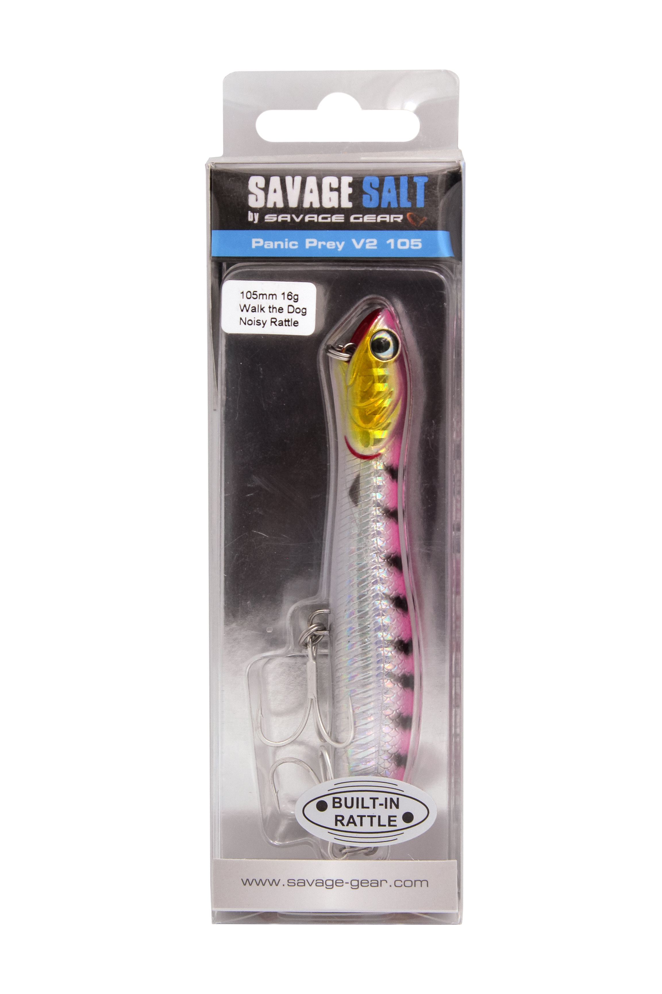 Воблер Savage Gear Panic prey 105 V2 16гр F pink barracuda - фото 1