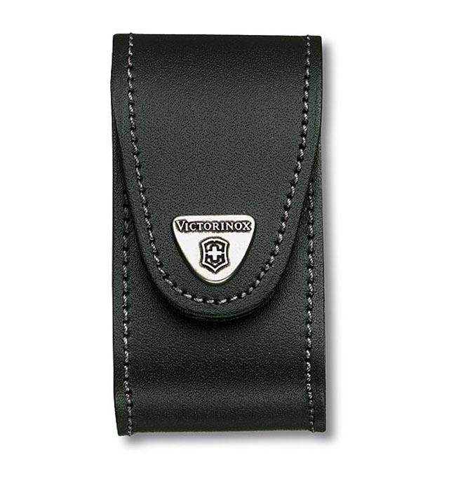 Чехол Victorinox Leather Belt Pouch кожаный черный - фото 1