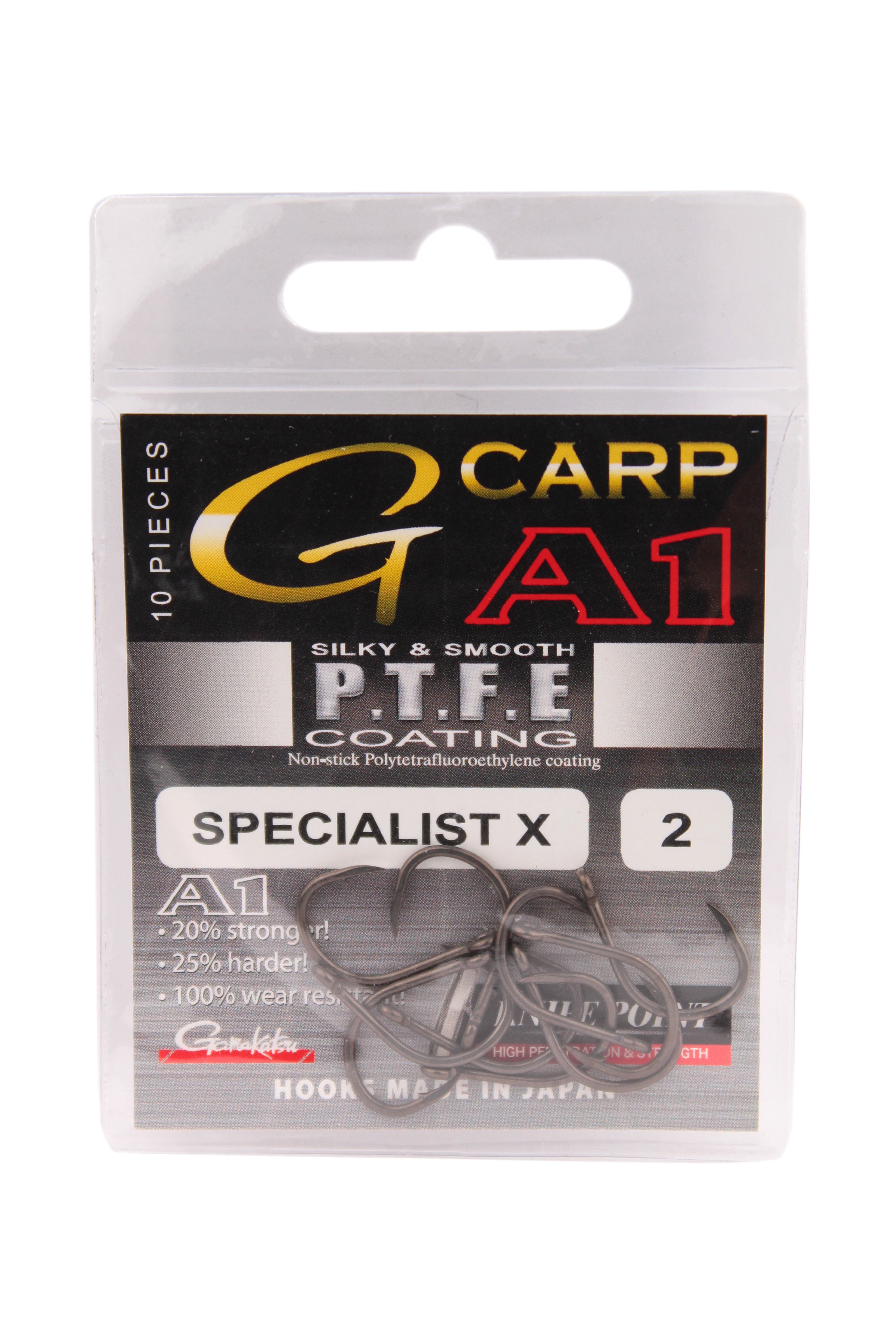 Крючок Gamakatsu A1 G-Carp Specialist X PTFE KP №2 уп.10шт - фото 1