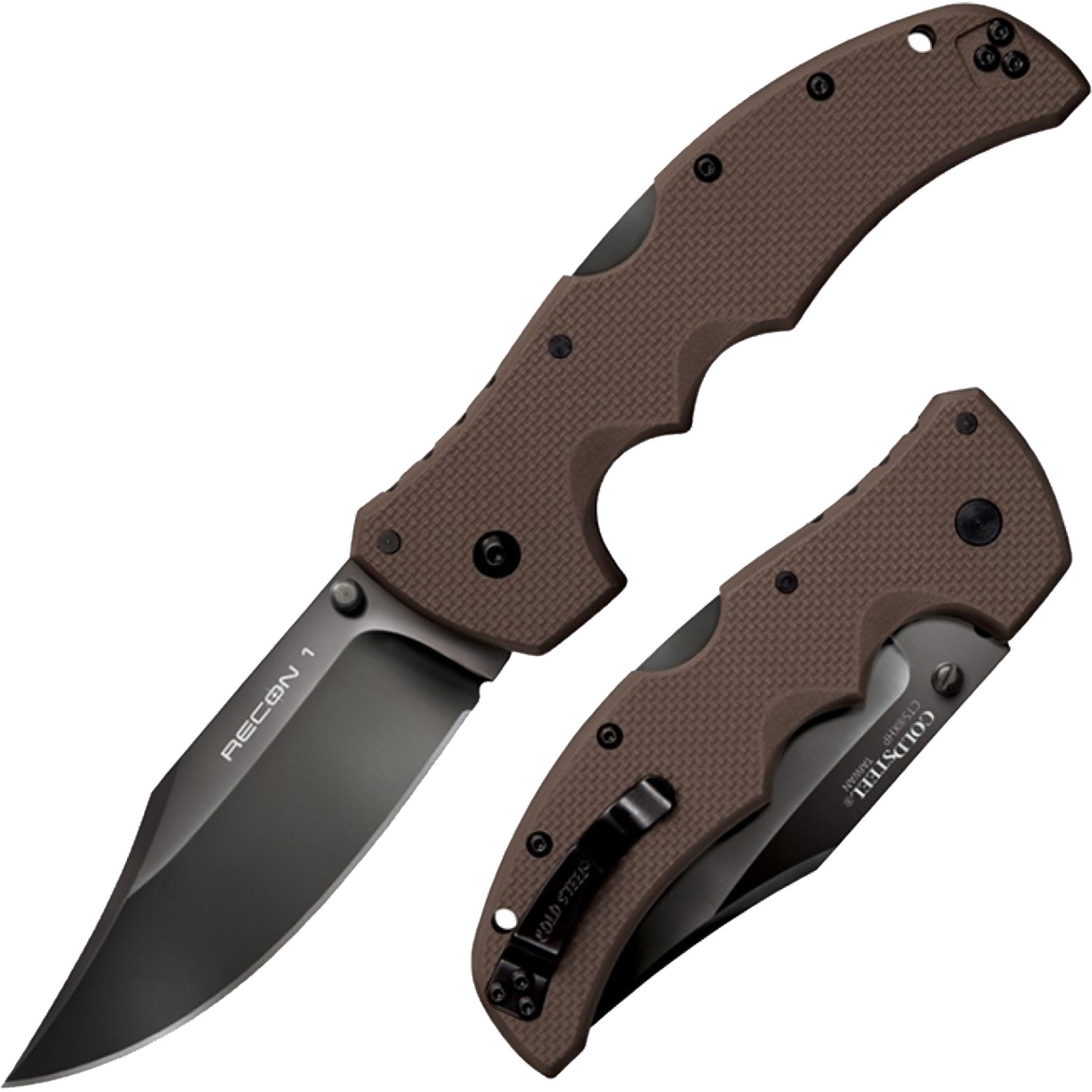 Нож Cold Steel Recon 1 Clip Dark Earth складной сталь CTS-XHP - фото 1