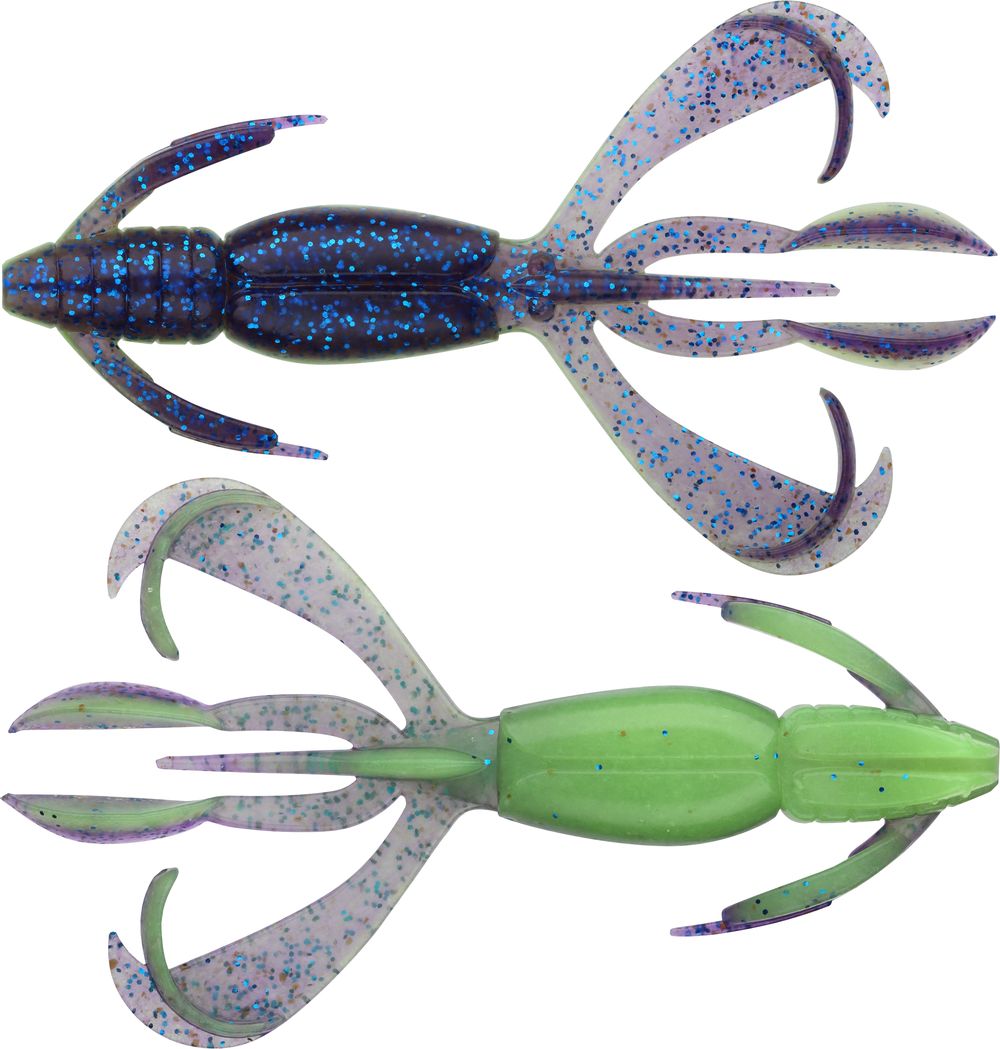 Приманка Keitech Crazy Flapper 2.8" PAL 06 Violet Lime Belly - фото 1