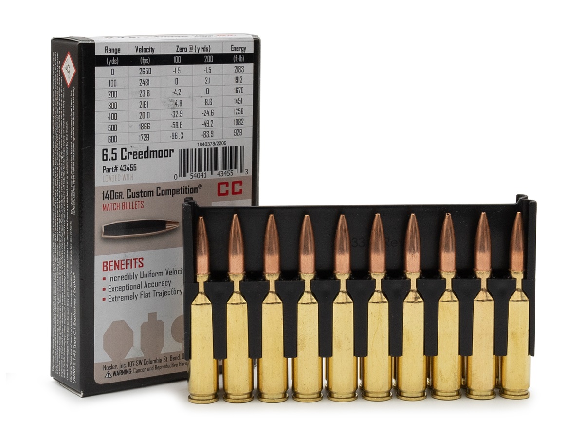 МП Патрон Nosler Match Grade кал. 6,5 Creedmoor HPBT (140 grain / 9,0 г) уп. 20 - фото 1
