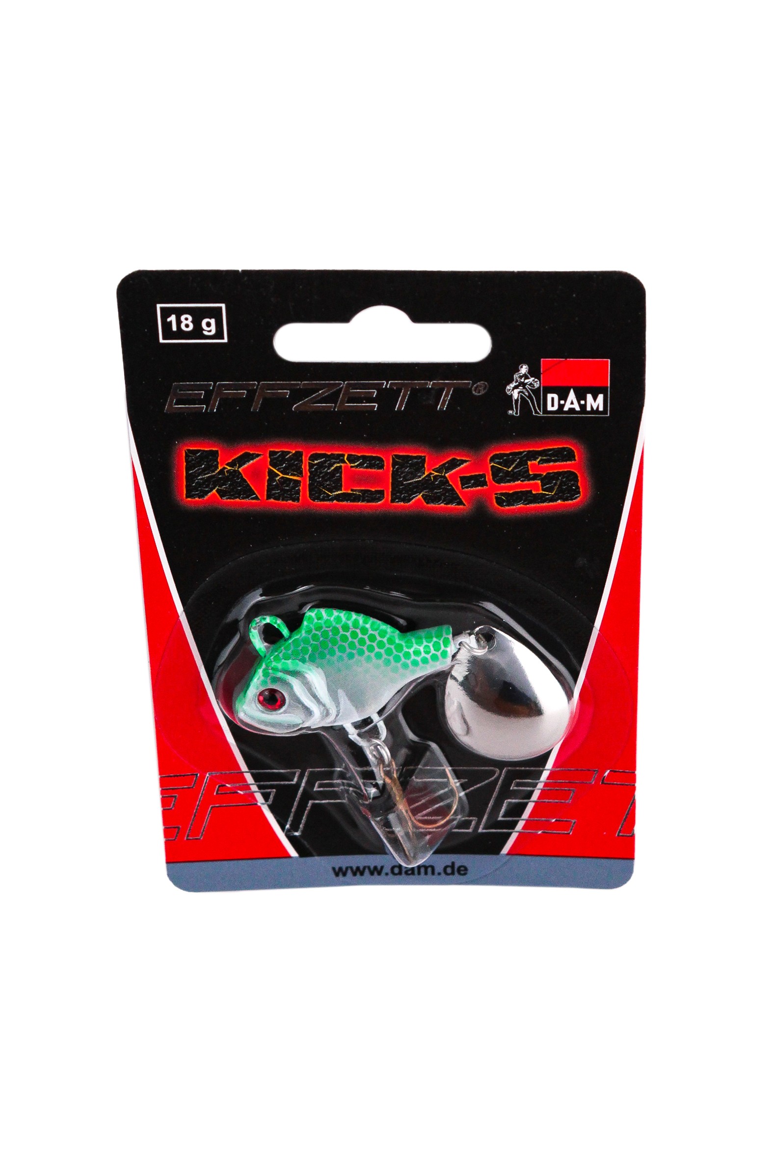 Блесна DAM Effzett Kick-S spinner green 18гр - фото 1