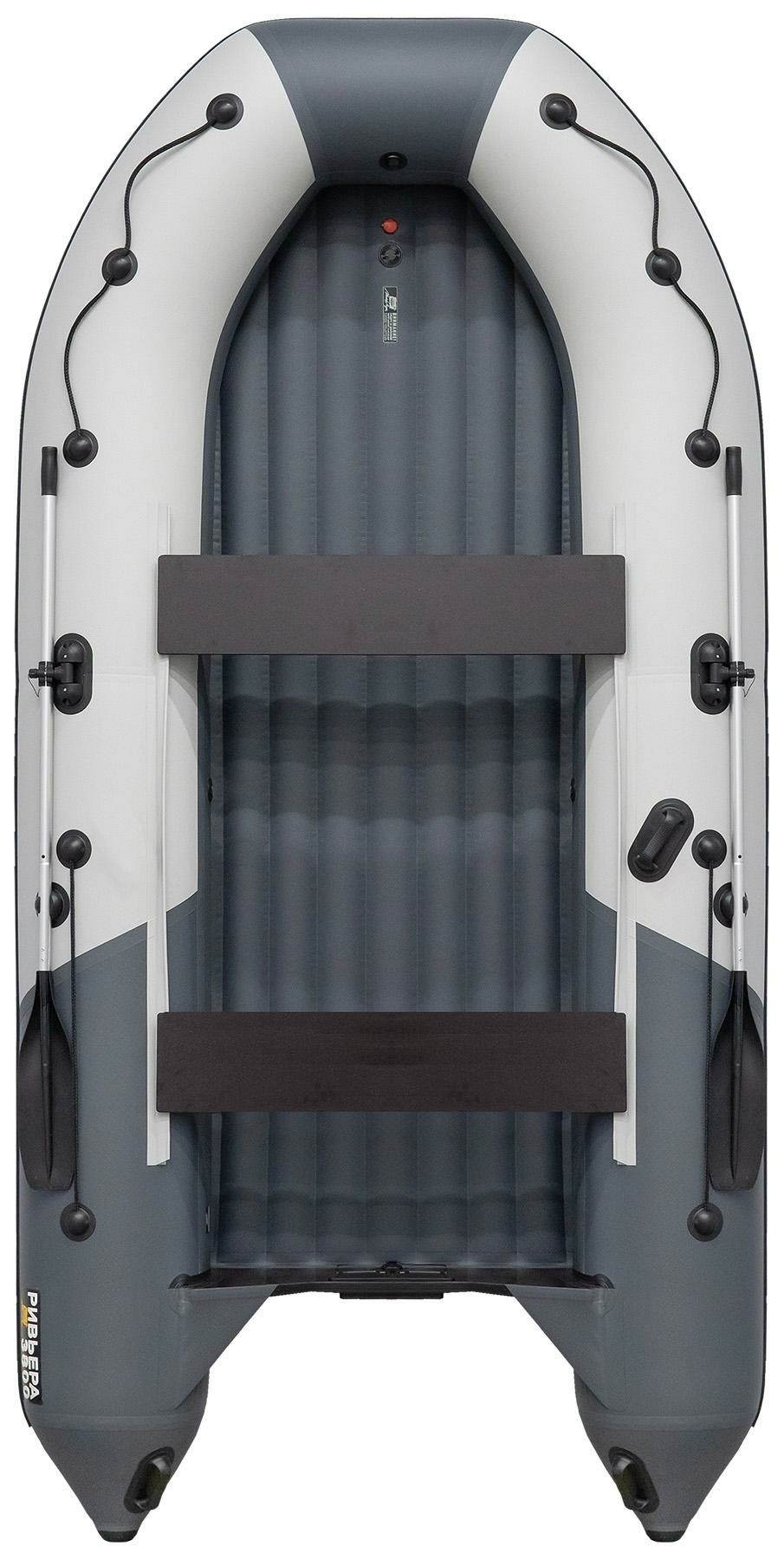 Лодка Мастер лодок Ривьера Компакт 3800 НДНД комби светло-серый/графит - фото 1