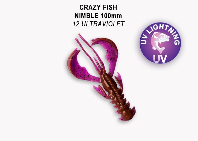 Приманка Crazy Fish Nimble 4" 43-100-12-6-V - фото 1