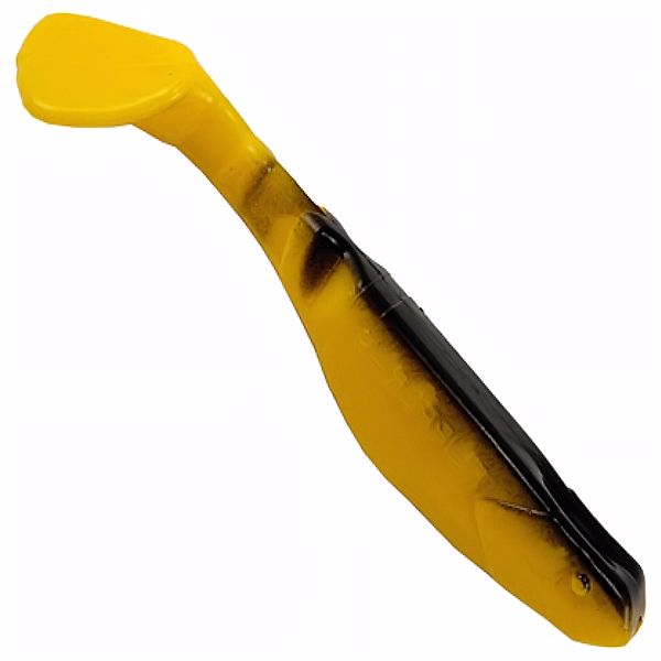 Приманка Manns виброхвост Flipper-70 желтый с черной спиной 1/20 - фото 1