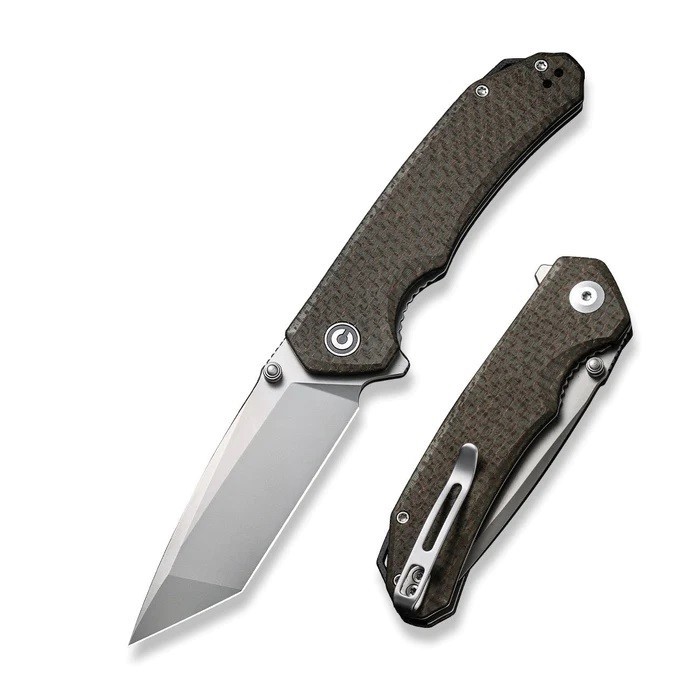 Нож Civivi Brazen Flipper And Thumb Stud Knife Micarta Handle (3.46&quot; D2 Blade) - фото 1