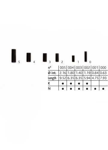 Гильза Cannelle Sleeves черная №1 D 0,84 L4,75мм - фото 1