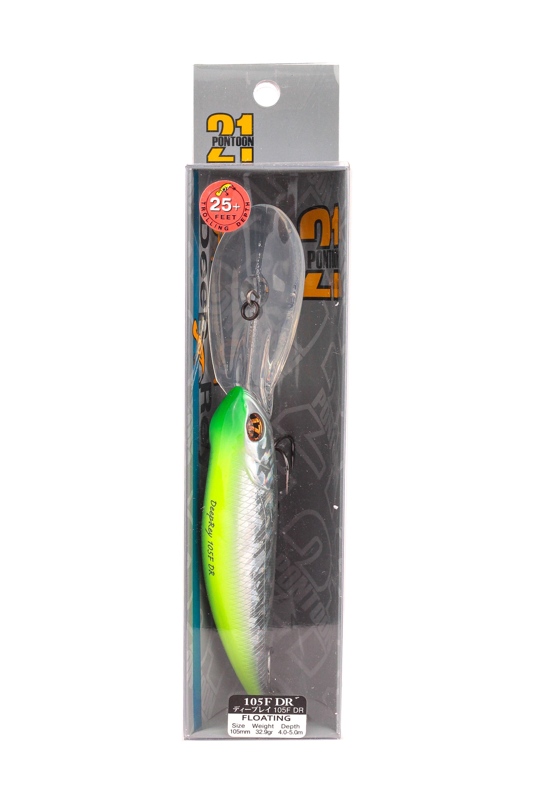 Воблер Pontoon21 DeepRey 105F-DR 105мм 32,9гр 4,0-5,0м A62