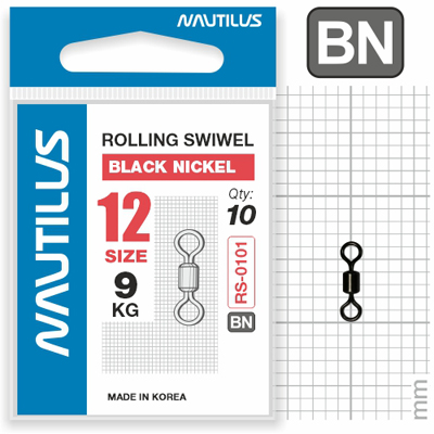 Вертлюг Nautilus Rolling Swivel 0101 №12 9кг - фото 1
