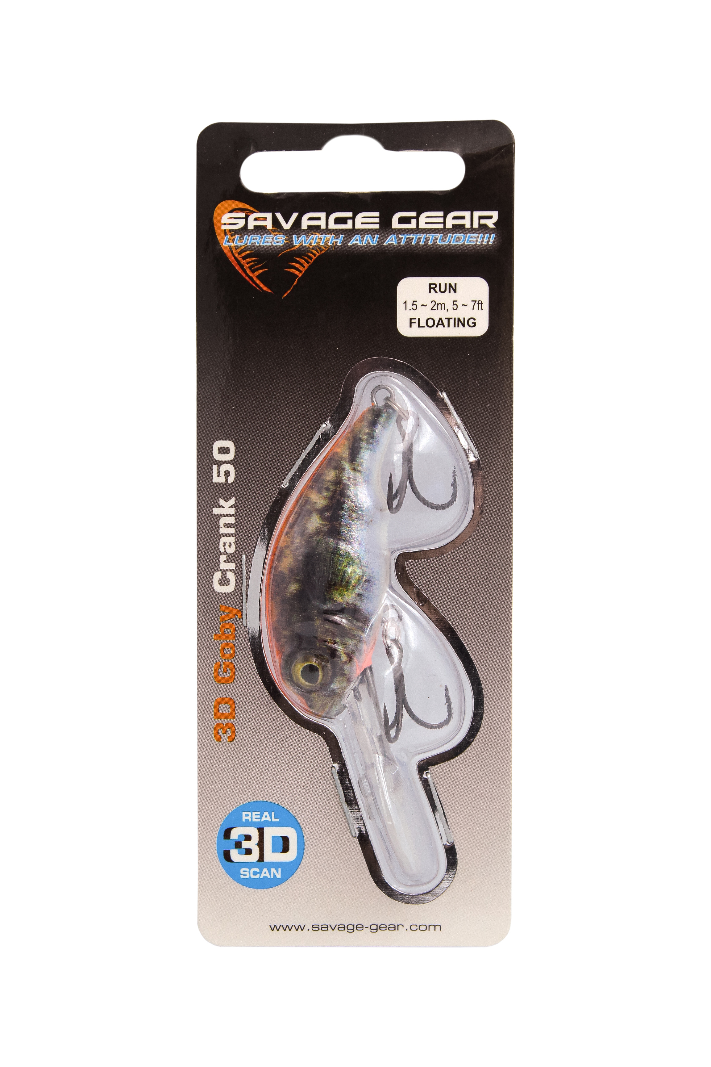 Воблер Savage Gear 3D Goby Crank 50 7гр F 03-UV orange - фото 1