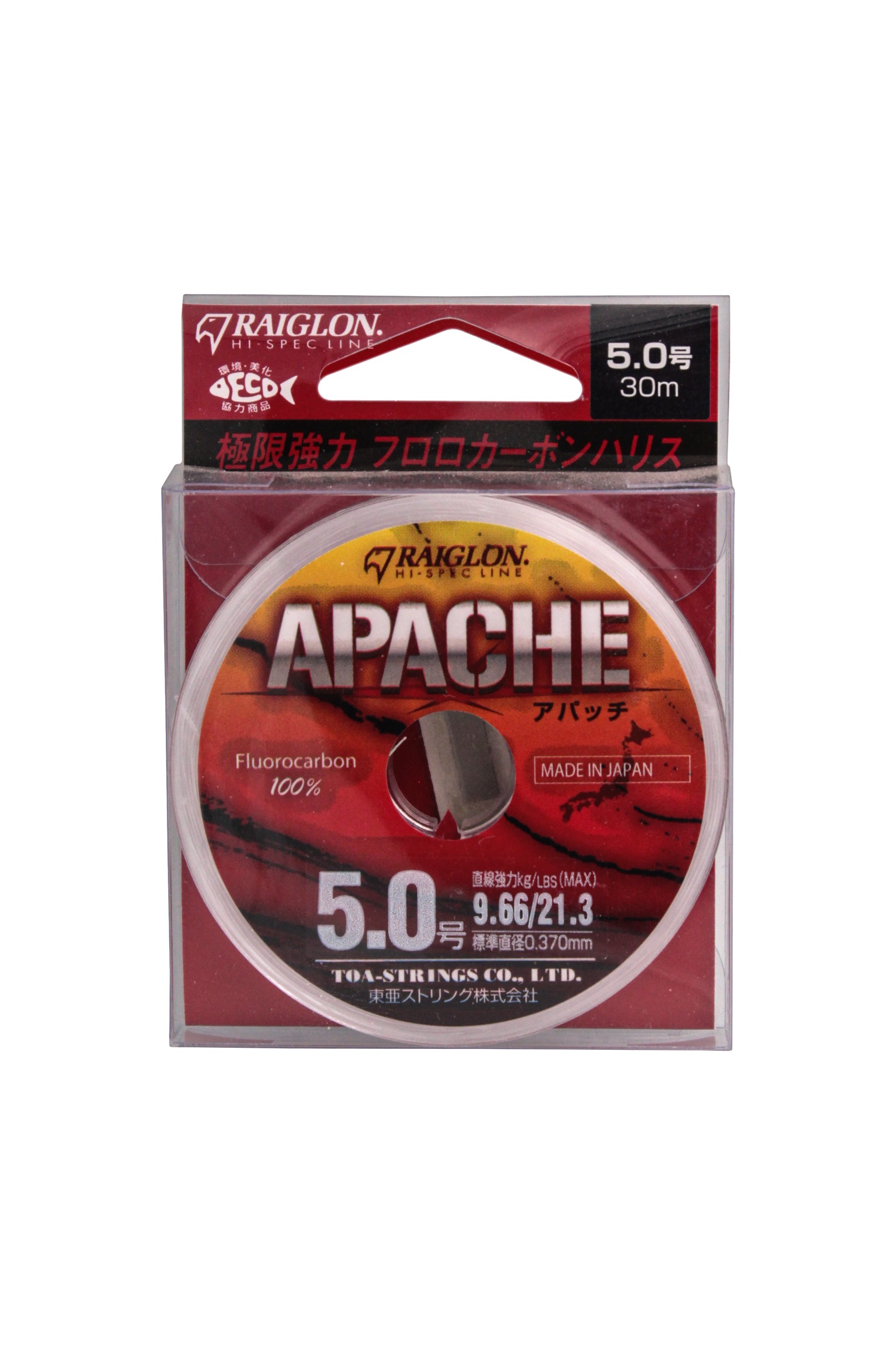 Леска Raiglon Apache fluorocarbon 30м 5,0/0370мм - фото 1