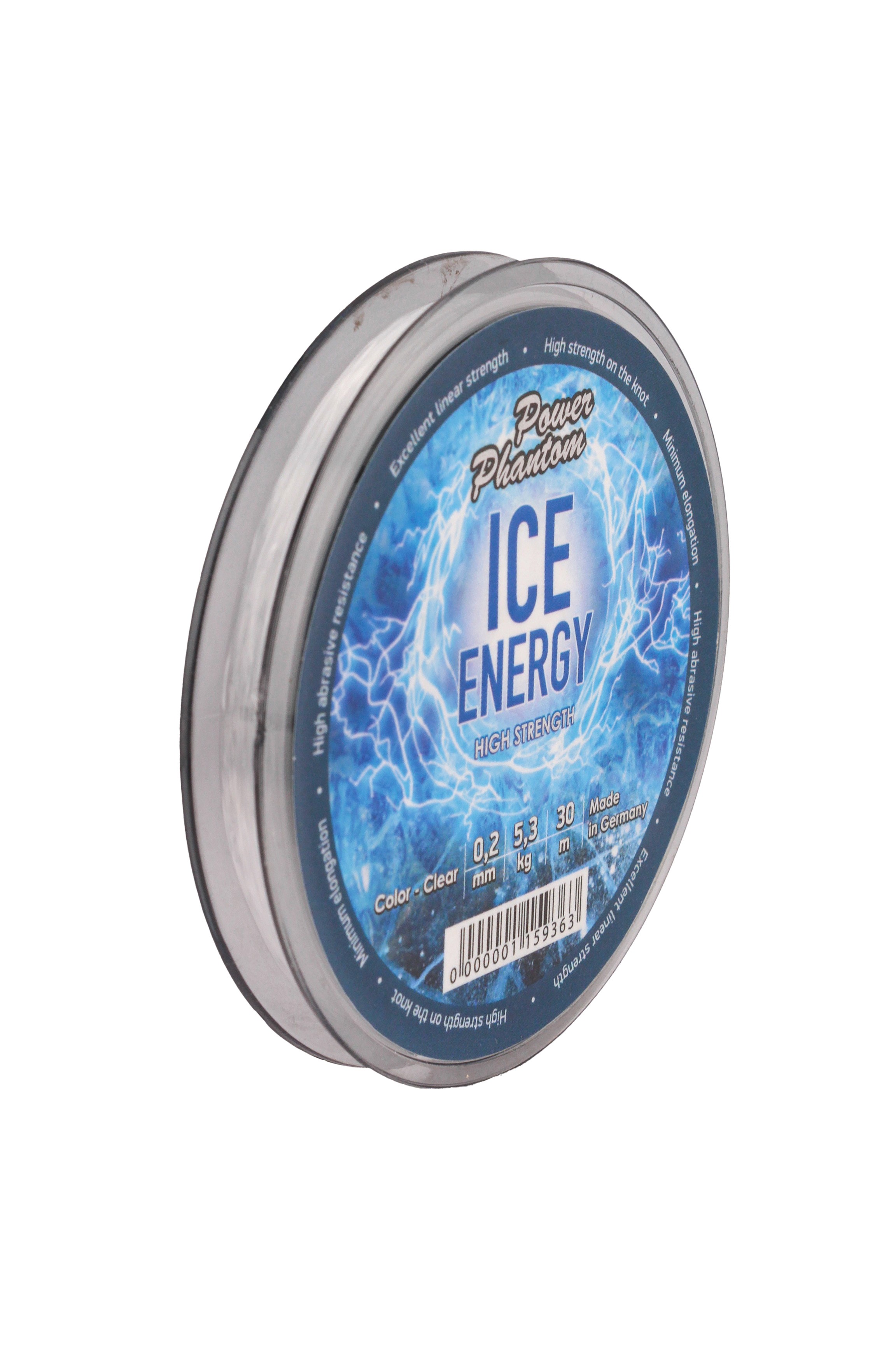 Леска Power Phantom Ice Energy clear 30м 0,20мм, 5,3кг - фото 1