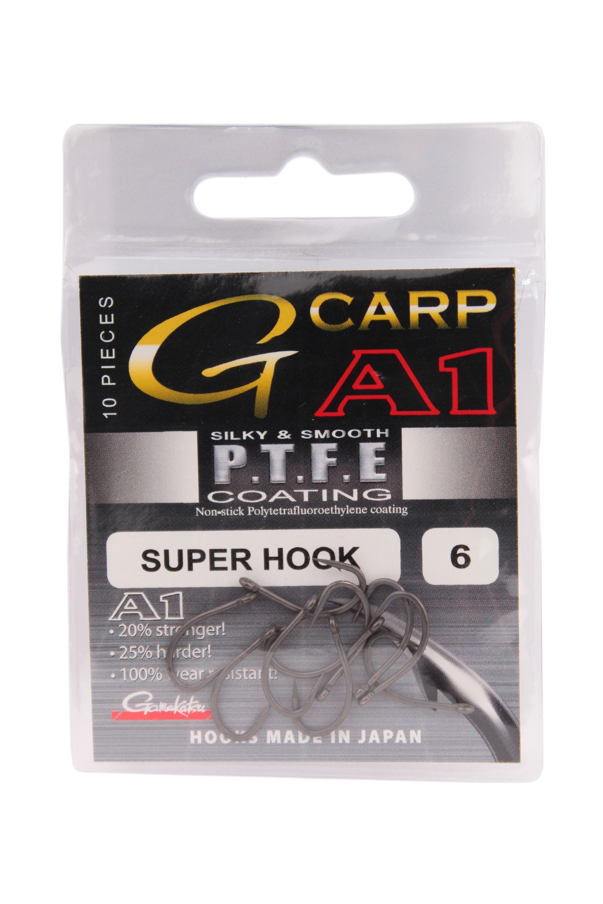 Крючок Gamakatsu A1 G-Carp Super Hooks PTFE №6 - фото 1