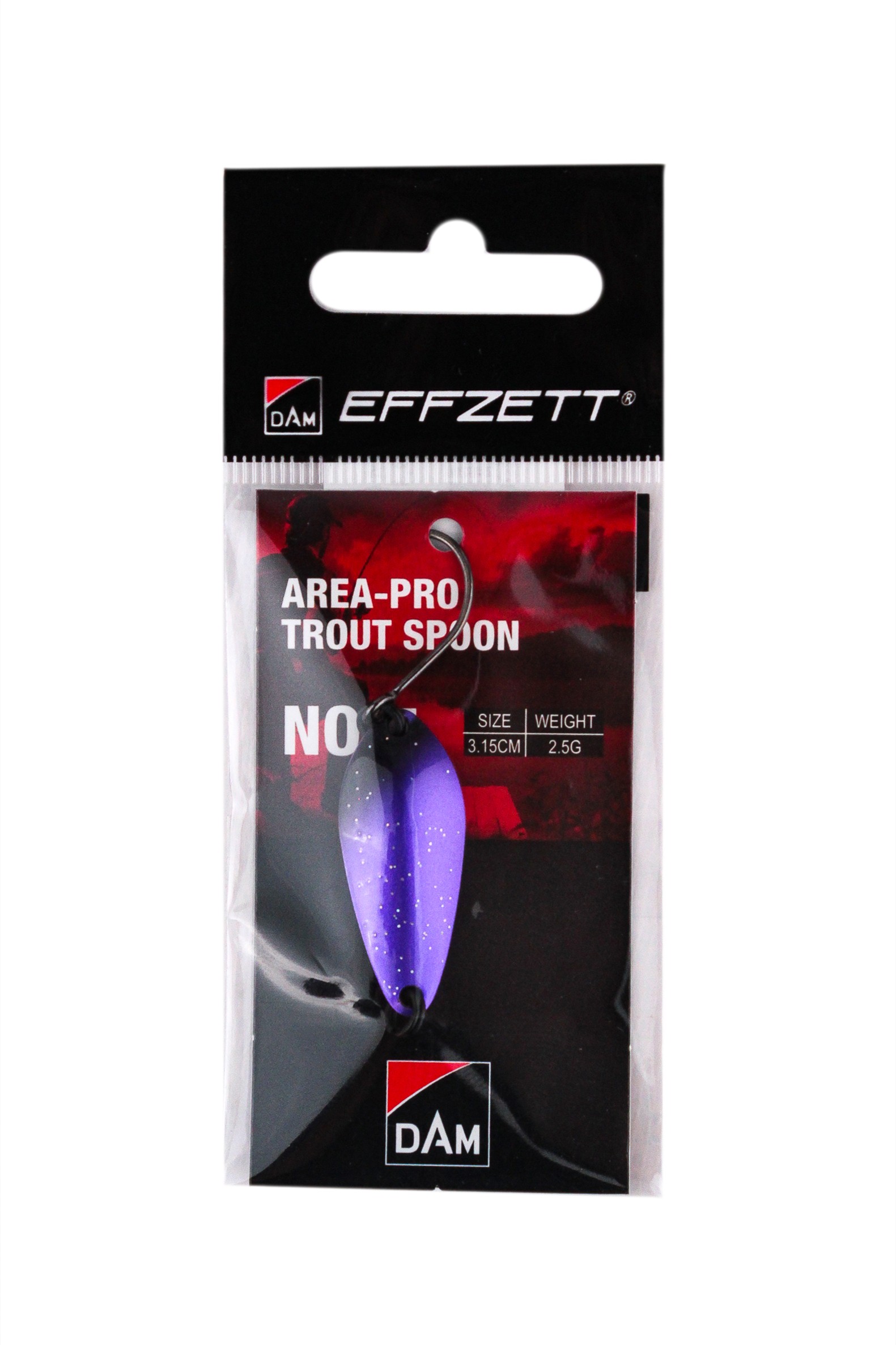 Блесна DAM Effzett Pro trout spoon №5 3,15см 2,5гр  purple plack - фото 1