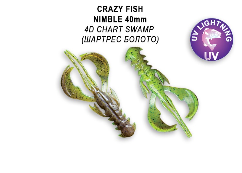 Приманка Crazy Fish Nimble 1,6" 49-40-4d-6