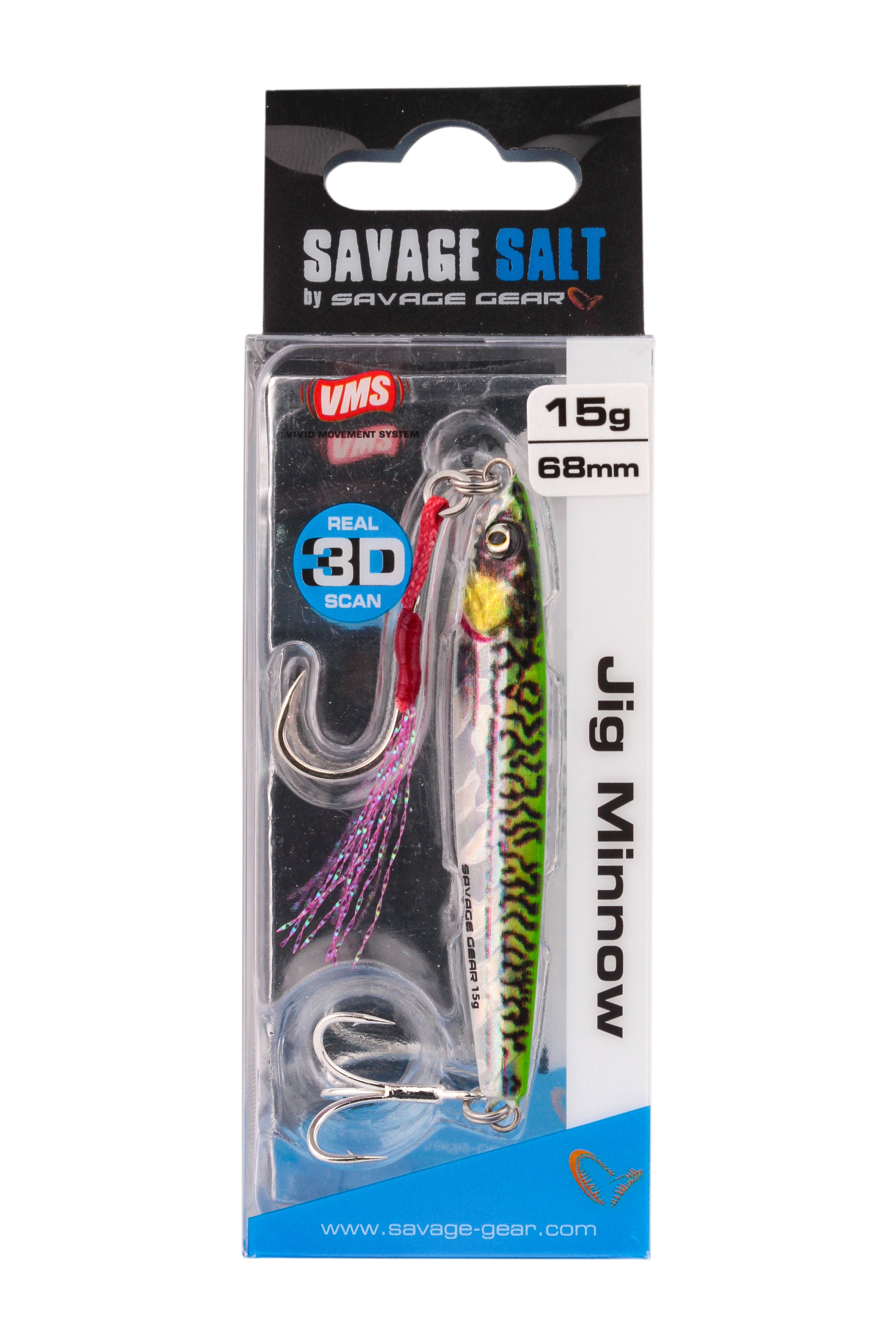 Пилькер Savage Gear 3D jig minnow 15гр 6.8см PHP green mackerel - фото 1