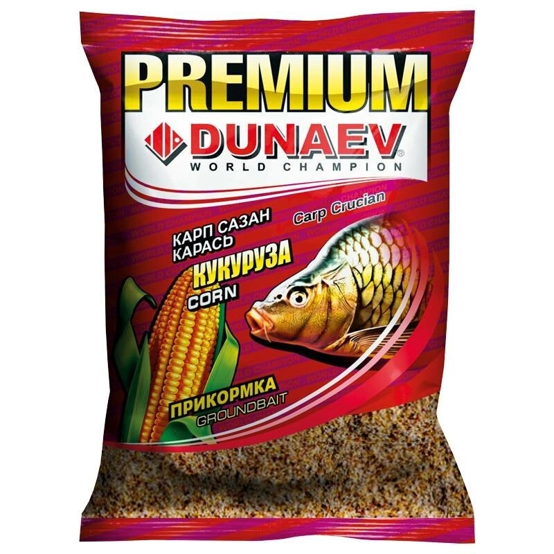 Прикормка Dunaev-Premium 1кг карп-сазан кукуруза - фото 1