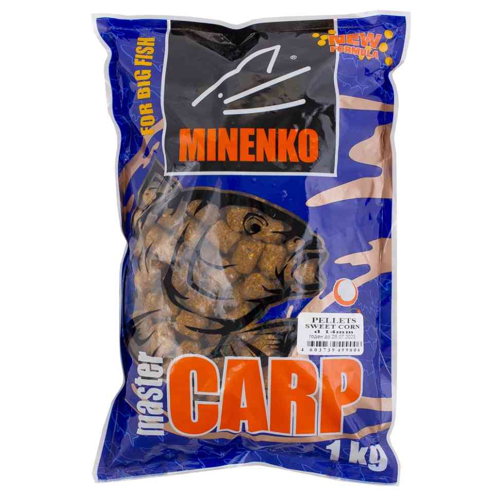 Пеллетс MINENKO Master carp кукуруза 14мм Com - фото 1