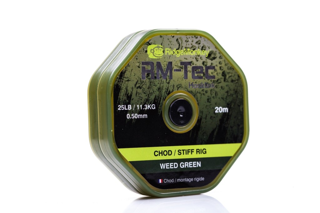 Поводковый материал Ridge Monkey RM-Tec chod stiff rig 25lb 20м weed green - фото 1