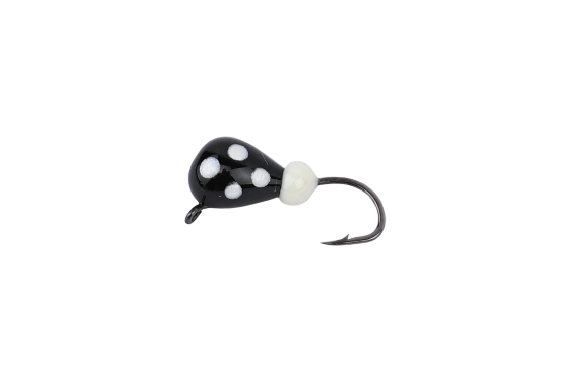 Мормышка Lumicom Капля с ушком вольф обмазка-точки 4,0мм BLt 1/10 - фото 1