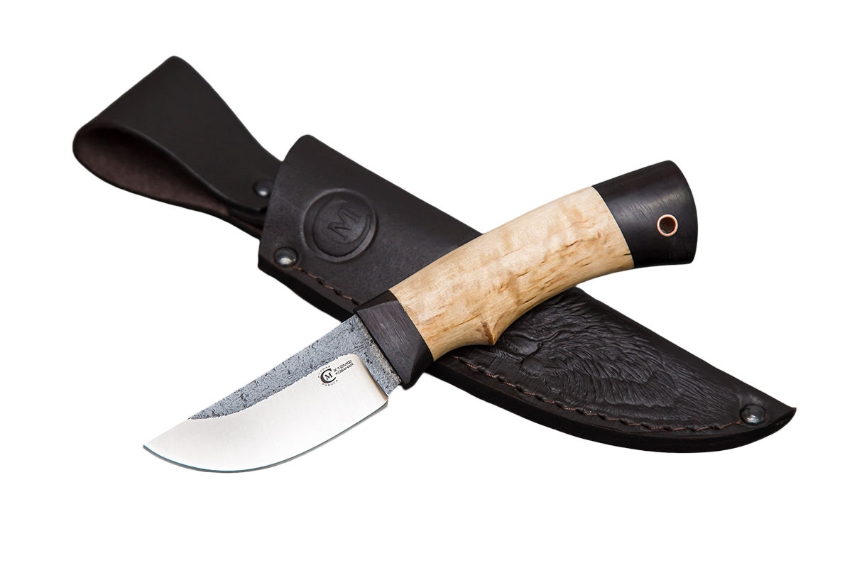 Нож ИП СЕМИНА Орлан кован ст.Х12МФ карел.бер. граб - фото 1