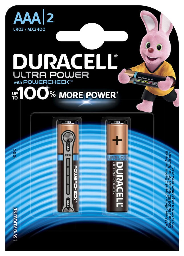 Батарейка Duracell UltraPower ААА уп.2шт - фото 1