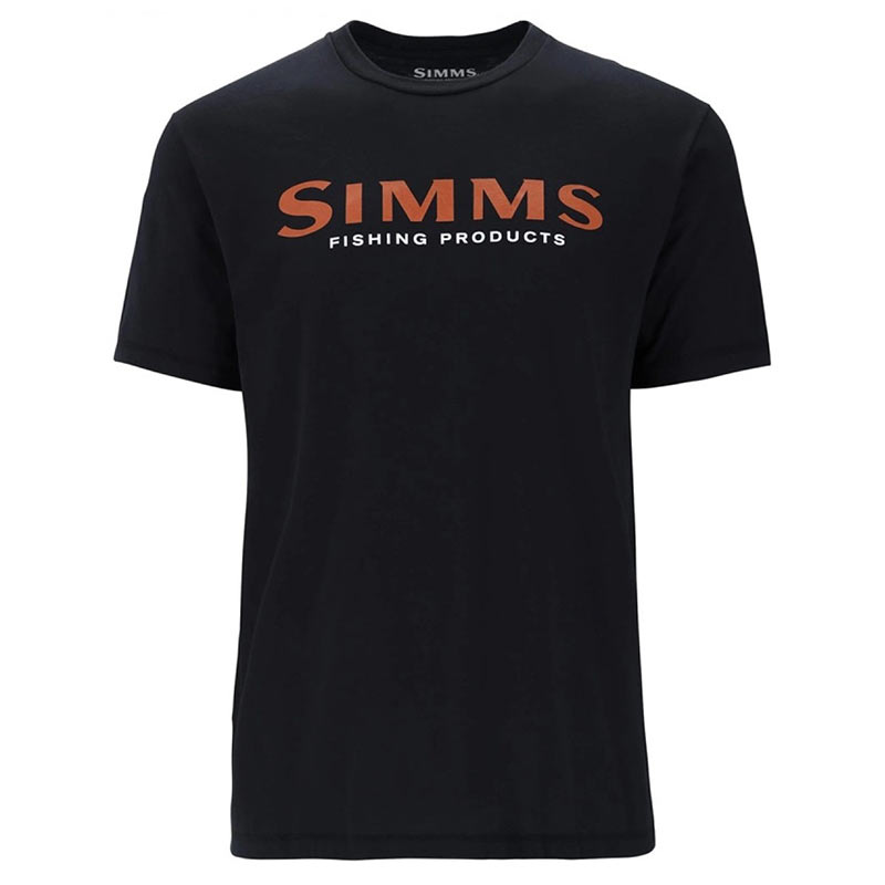 Футболка Simms Logo T-Shirt Jet Black  - фото 1