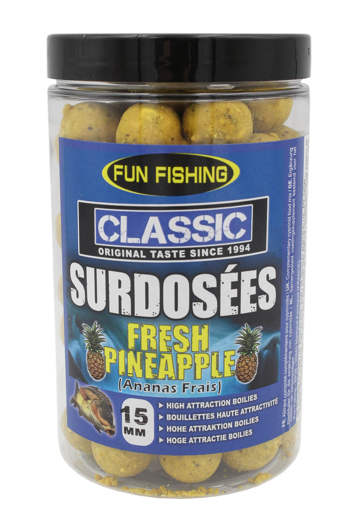Бойлы Fun Fishing Classic Fresh Pineapple насадочные 15мм 240г - фото 1
