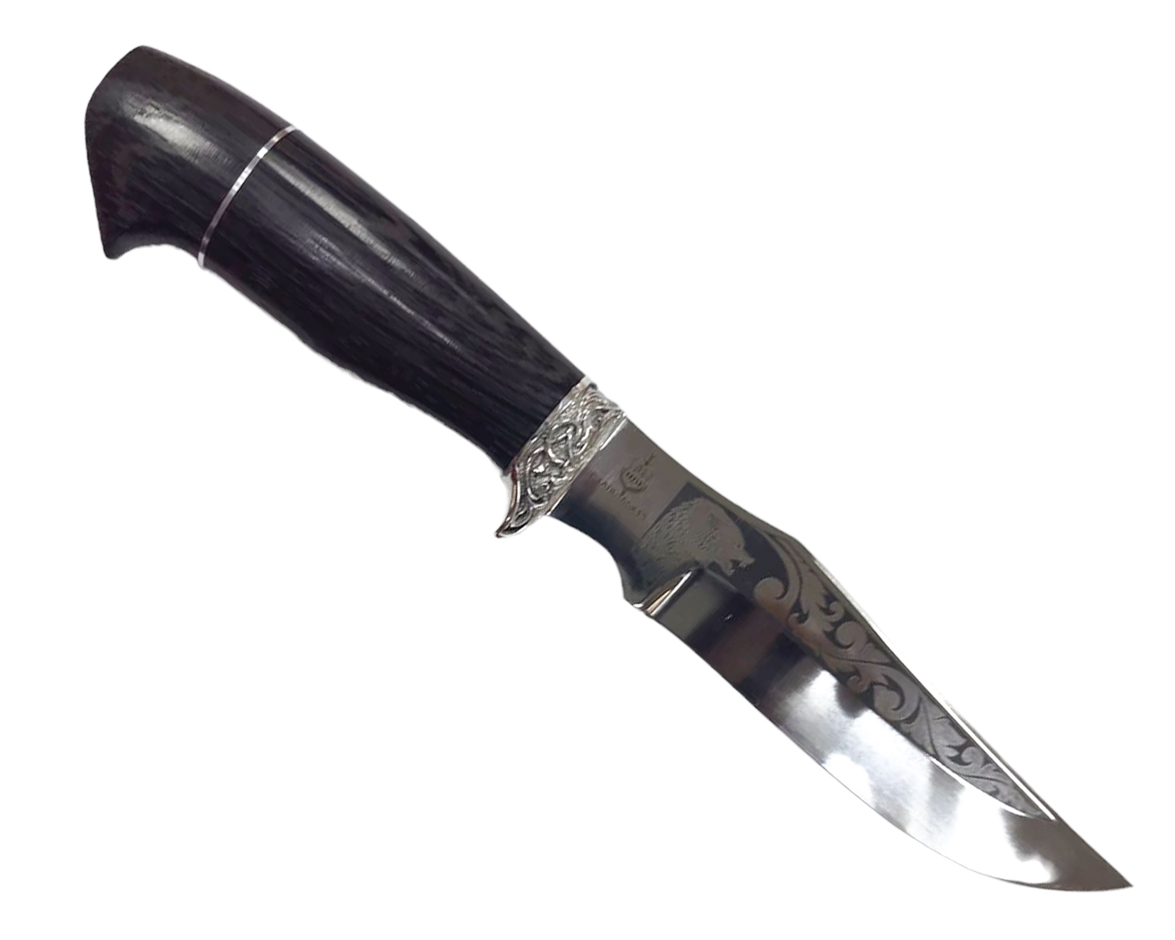 Нож Ладья Клык НТ-12 Р 65х13 рисунок венге - фото 1
