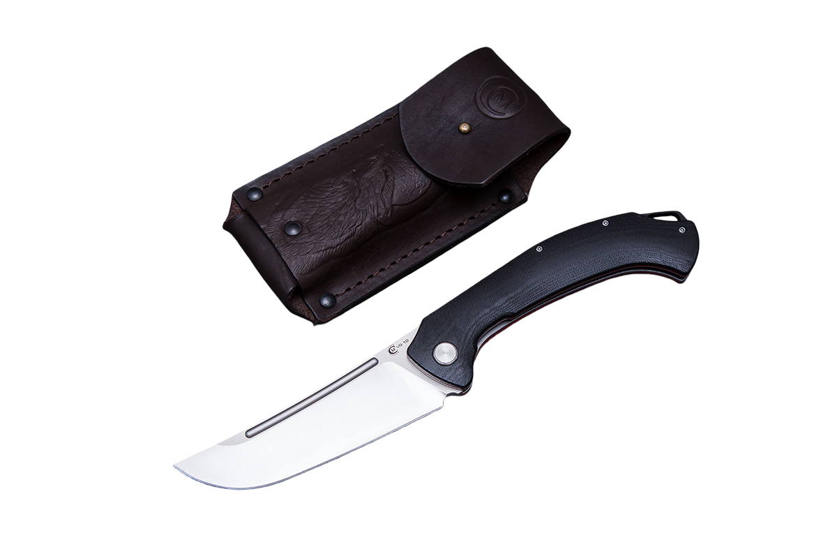 Нож ИП СЕМИНА Узбекский сталь VG10 рукоятка G10 черная складной - фото 1