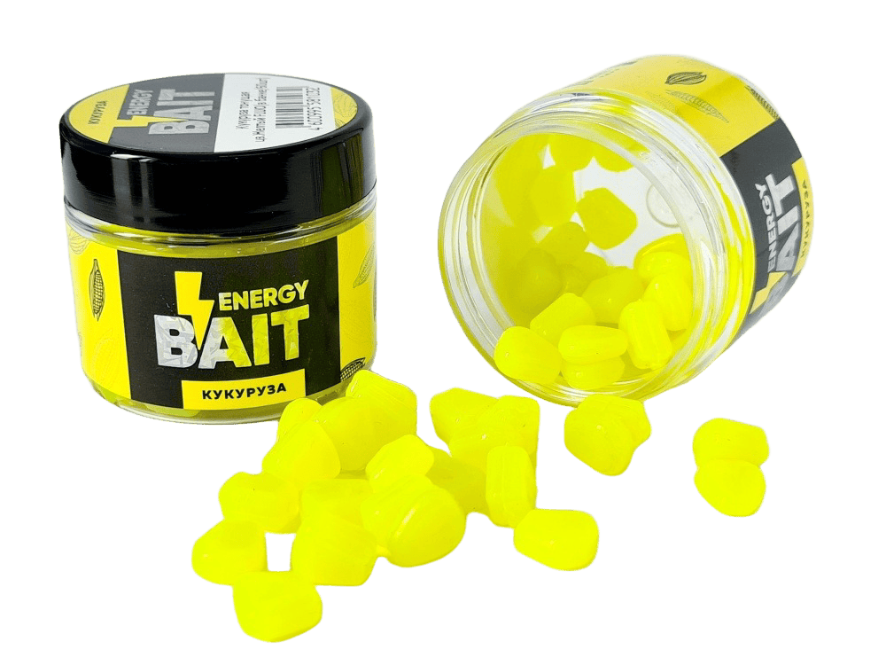Насадка Energy Bait КУКУРУЗА плавающая цв. желтый FLUO арома - фото 1