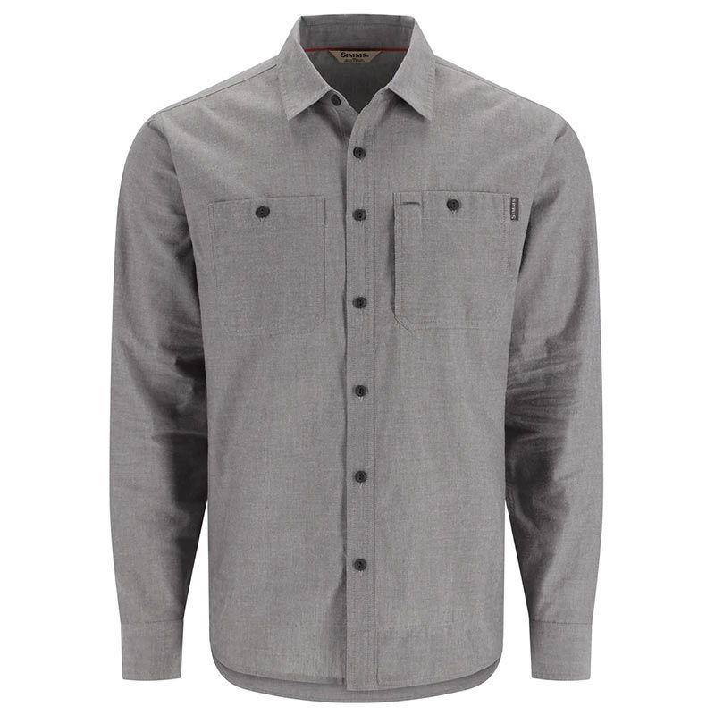 Рубашка Simms Cutbank Chambray LS Cinder Chambray  - фото 1