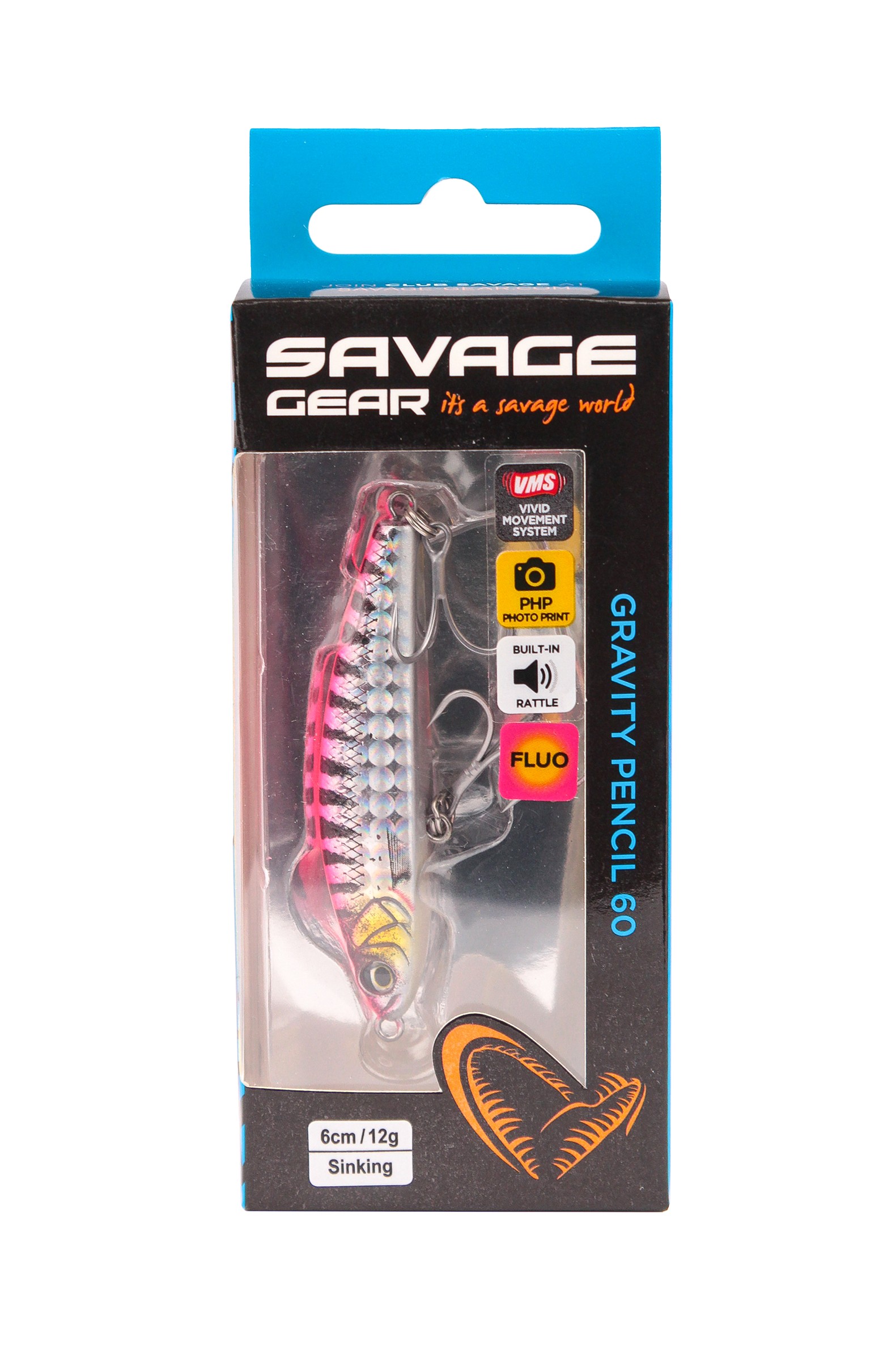 Воблер Savage Gear gravity pencil 6см 12гр sinking pink barracuda PHP