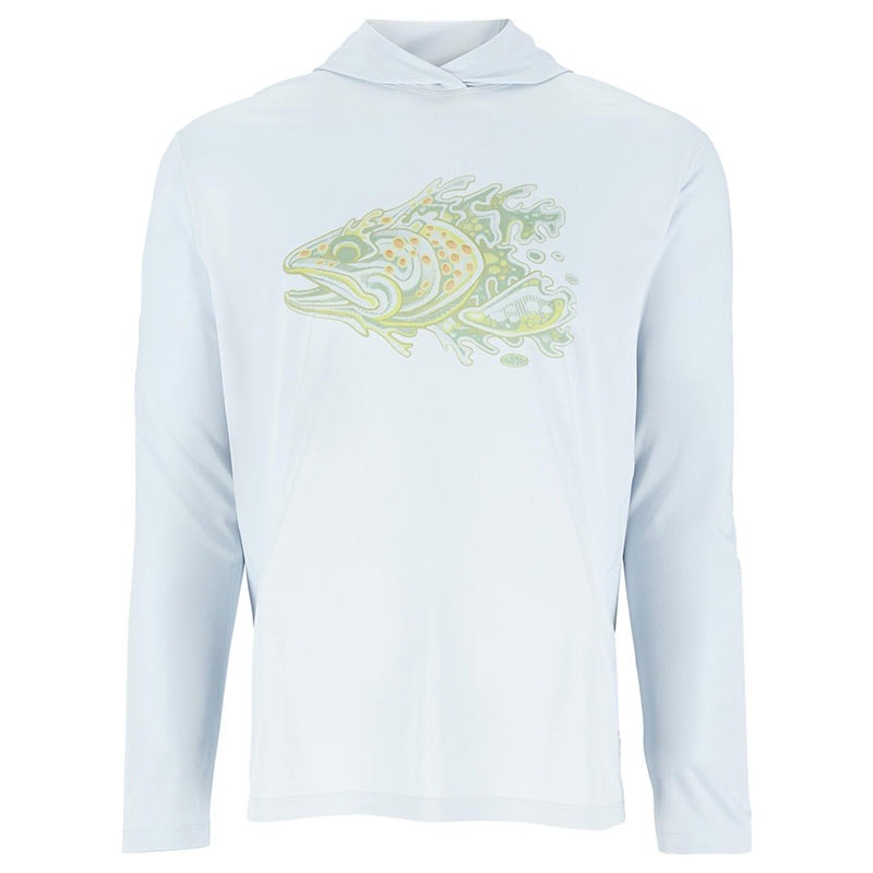 Термофутболка Simms Tech Hoody - Artist Series Bimini Trout Head  - фото 1
