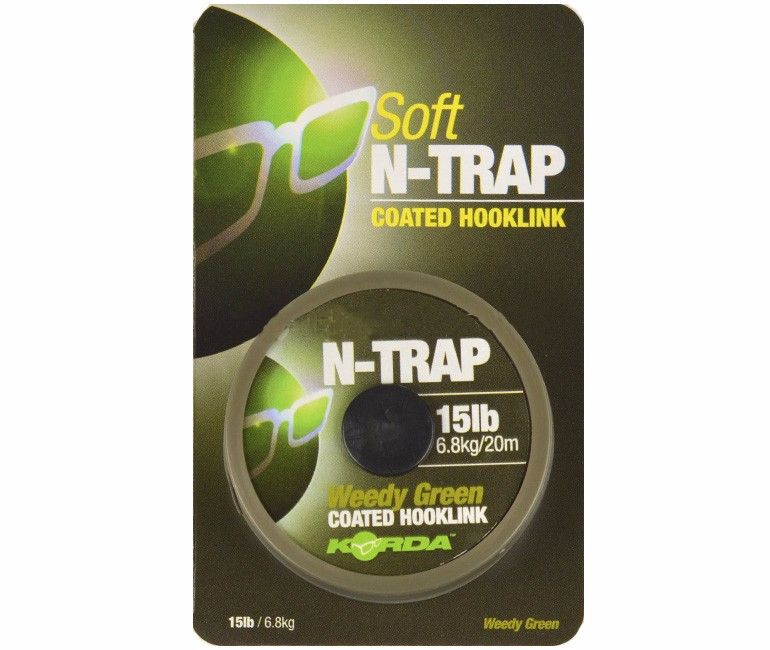 Поводочный материал Korda N Trap soft weedy green 15lbs - фото 1