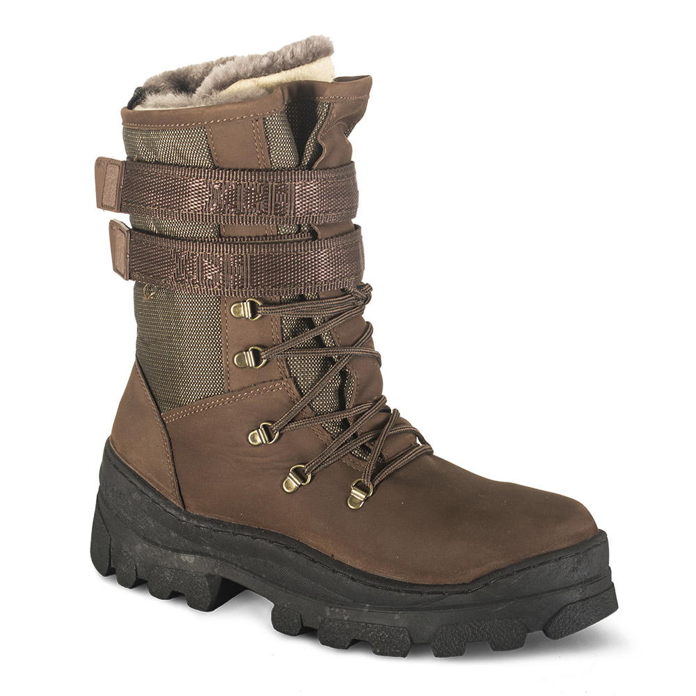 Ботинки ХСН Лось облегченные нубук натуральный мех - фото 1