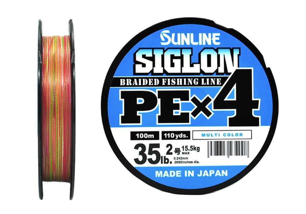 Шнур Sunline Siglon PEX4 2,0 35lb 100м Multicolor - фото 1